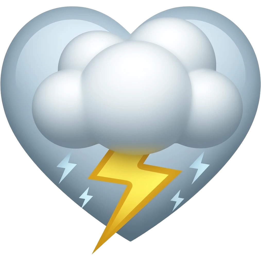 storm heart emoji