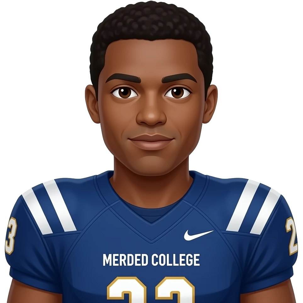 Football player in merced college uniform emoji