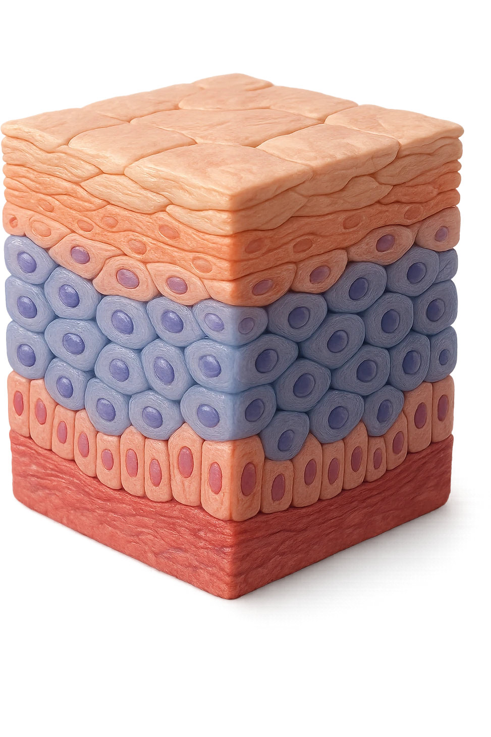 tessuto porzione di epidermide umana in salute 3d emoji