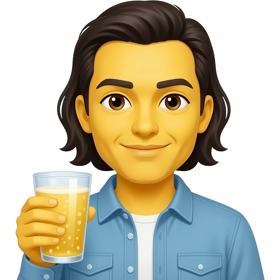 yellow person with drink in hand emoji