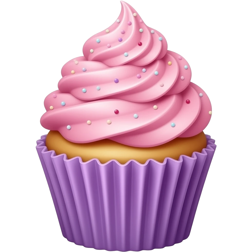 Purple cupcake emoji