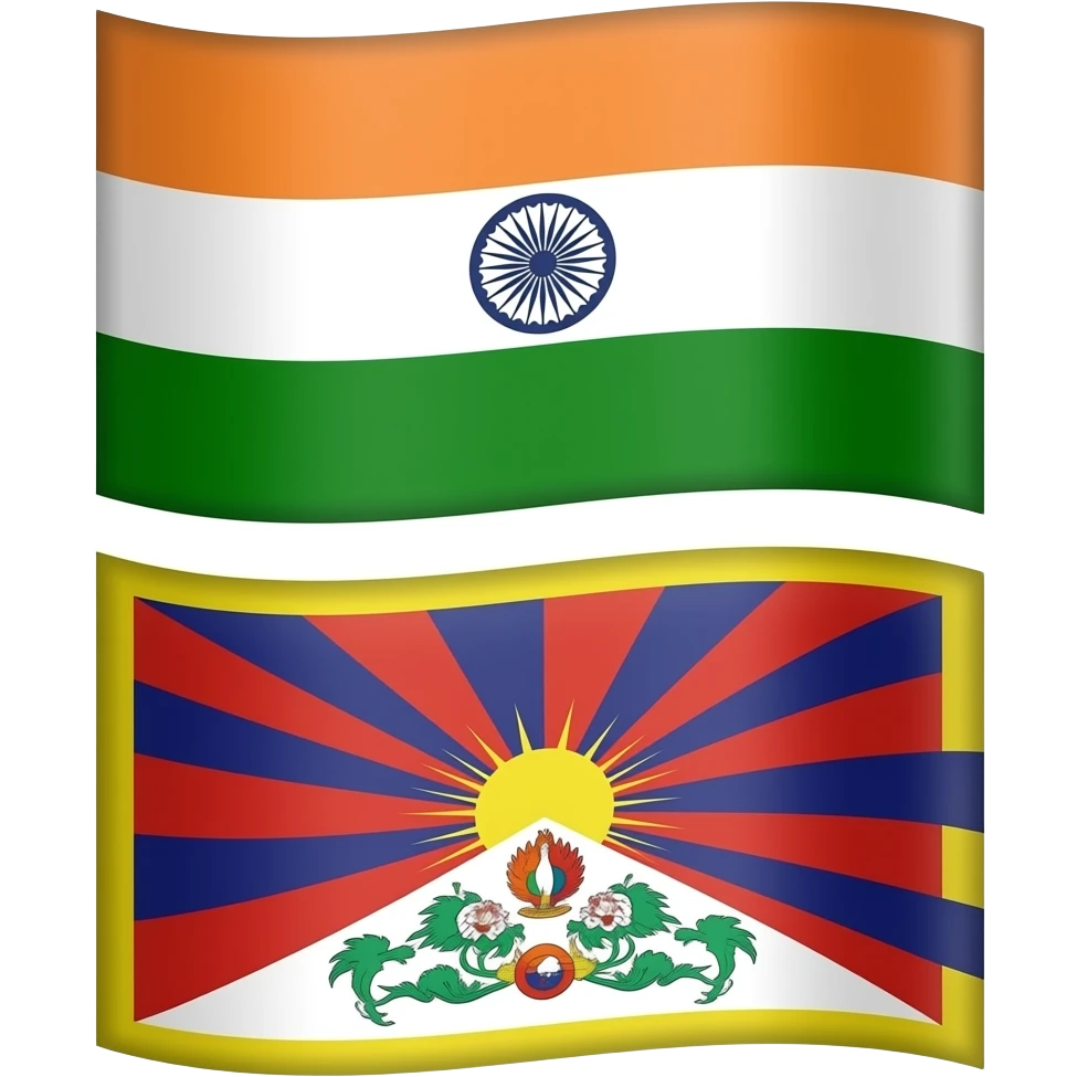india and tibet flag emoji