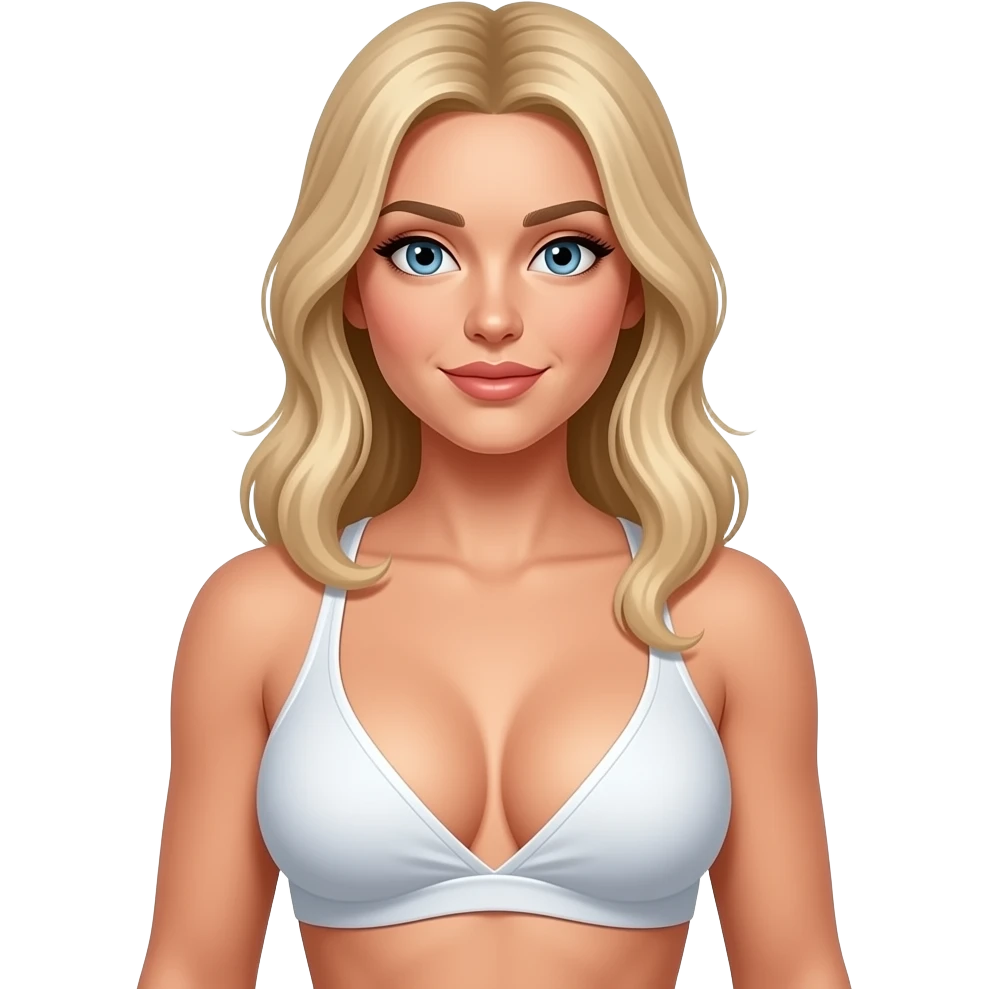 naked athletic blonde woman big tits emoji