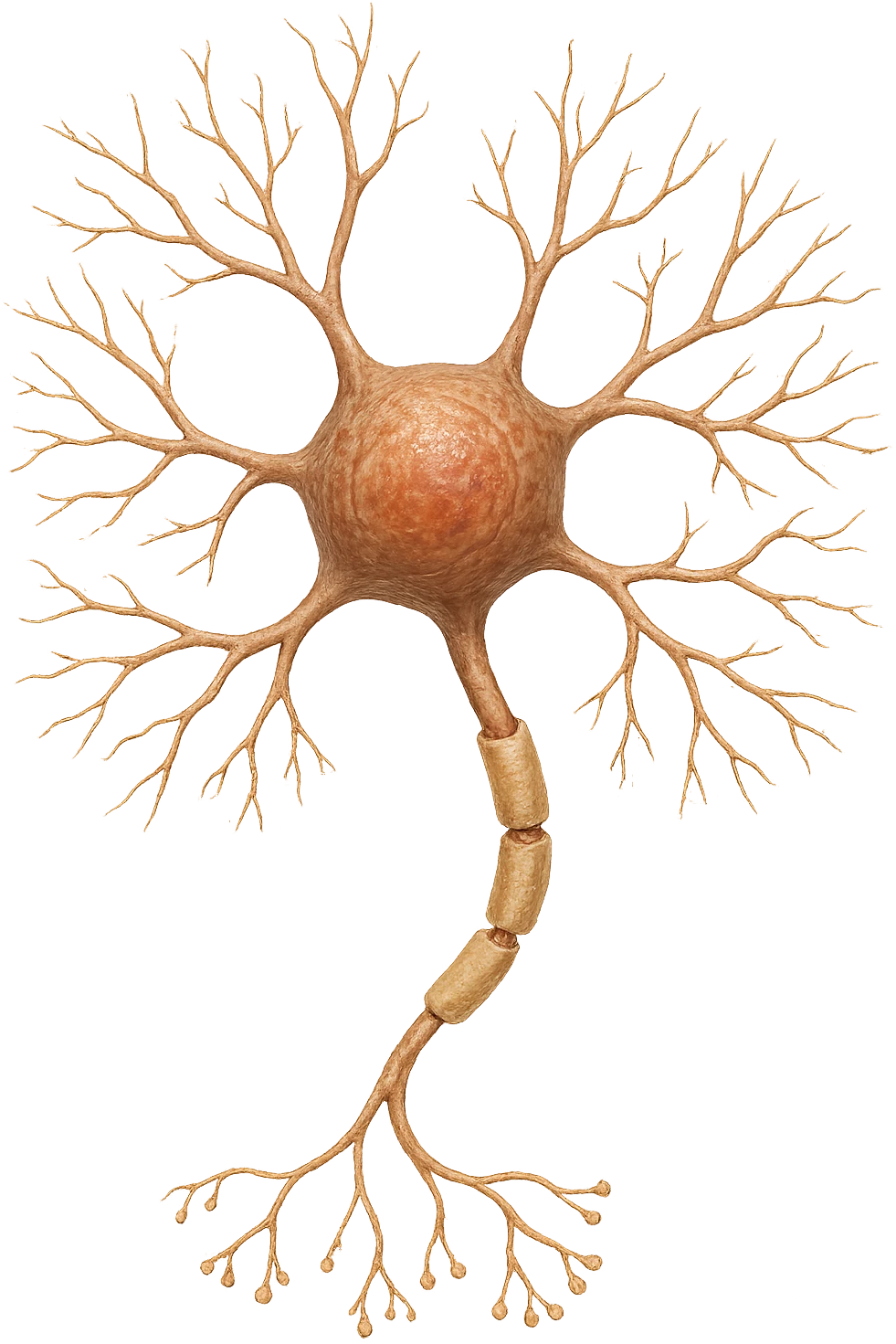 neurone umano anatomico realistico, iperrealistico 4k emoji