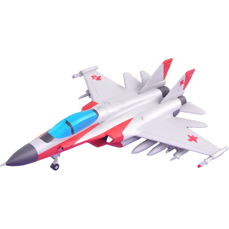 fighter jet, 3D emoji style emoji
