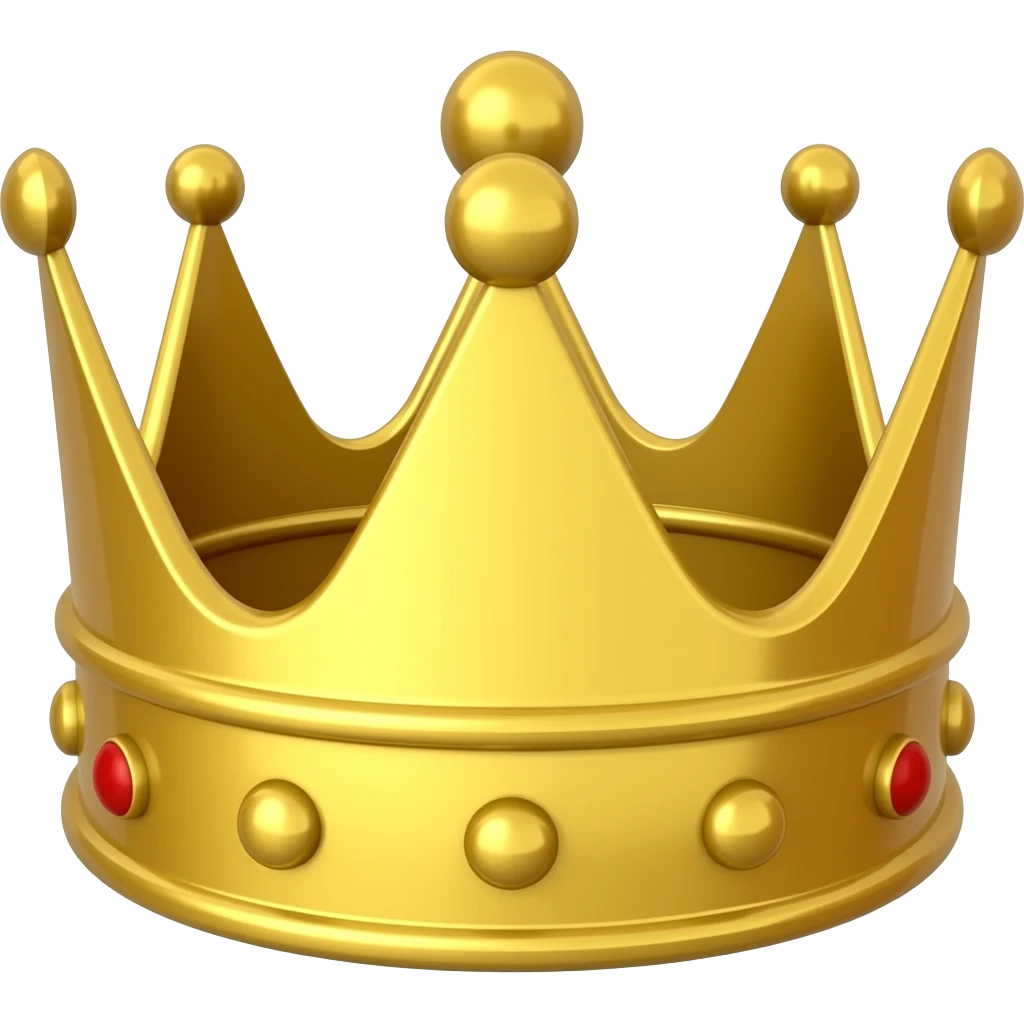 금으로 된 왕관 emoji