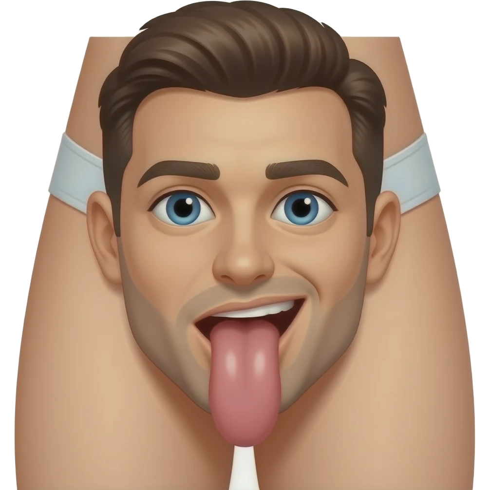 A mans tung licking a vagina emoji