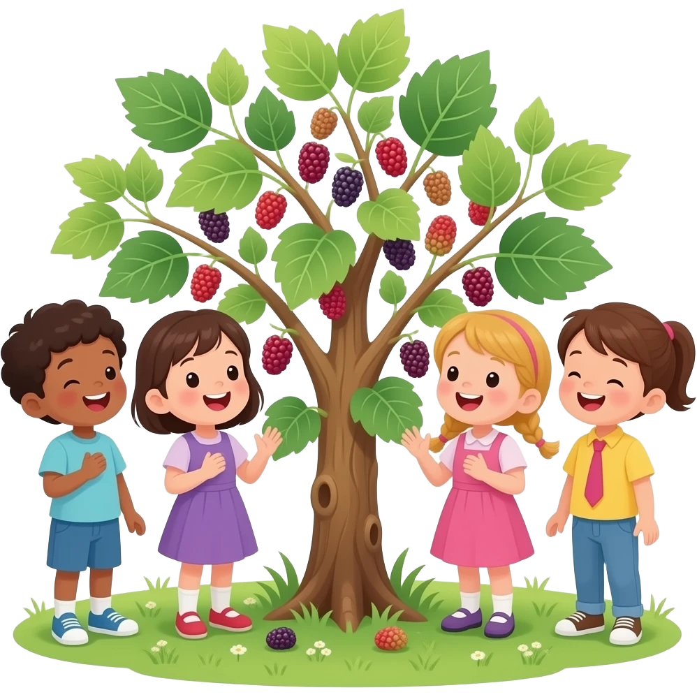 Here we go around the mulberry bush emoji