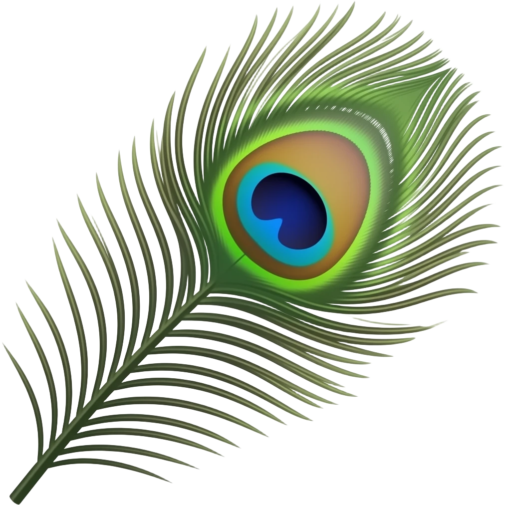 Peacock feather emoji