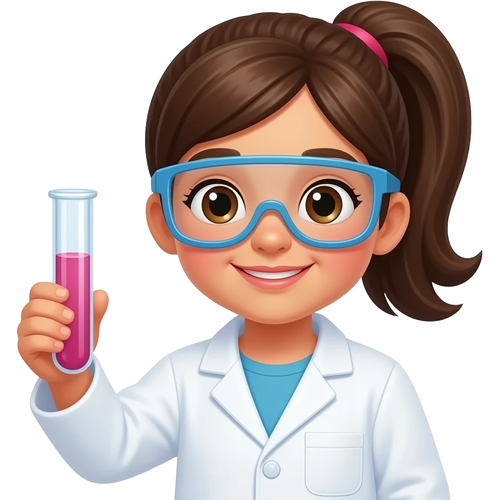 little girl scientists emoji