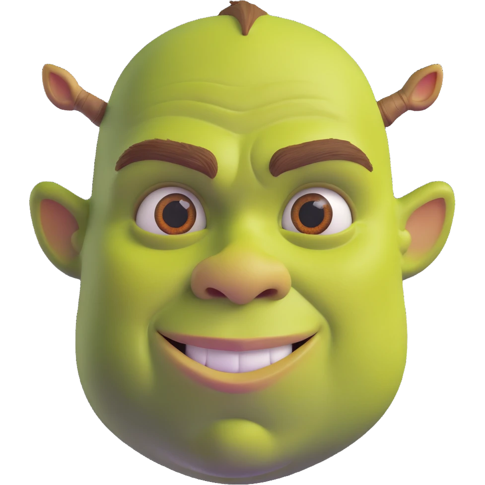 iconic Shrek face emoji