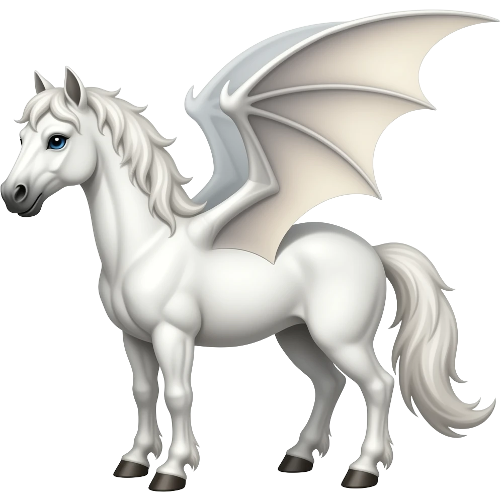 White Long Ma (winged horse dragon) emoji