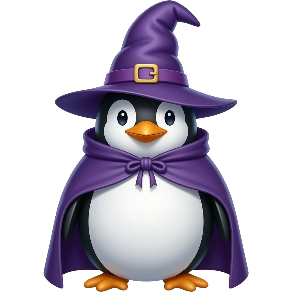 Penguin Wizard emoji