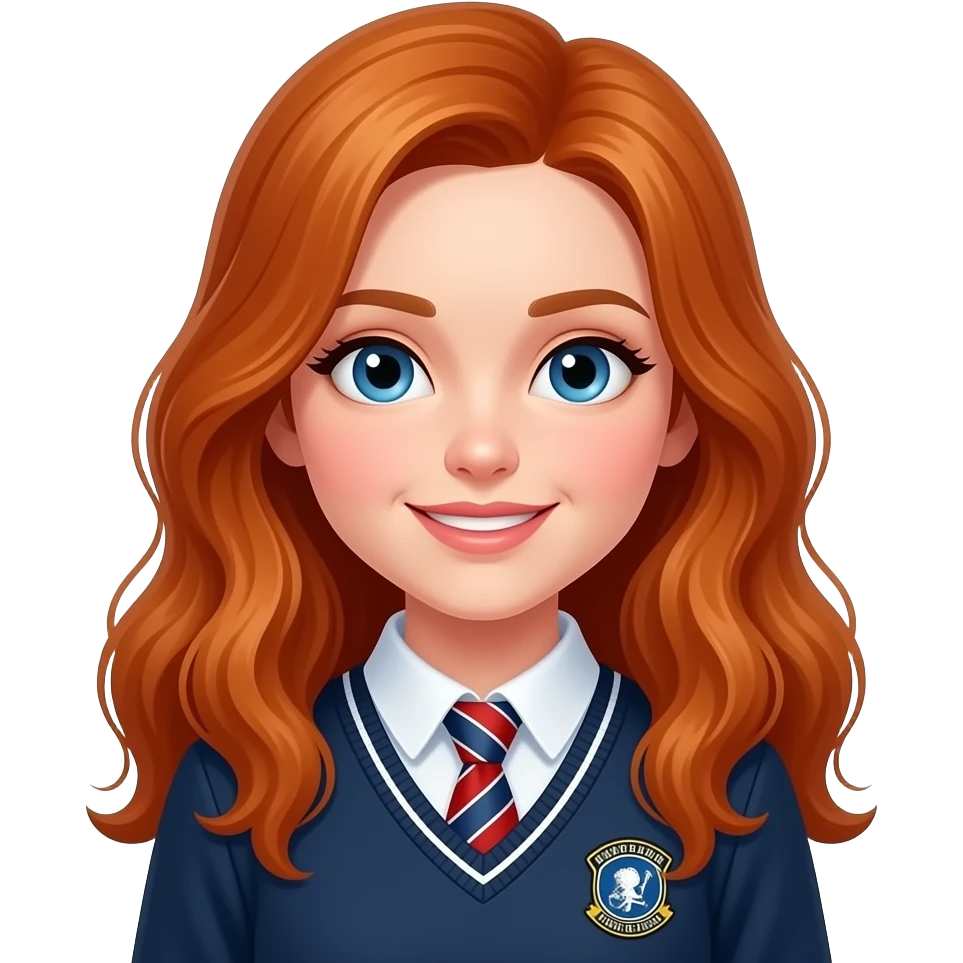 Redheads with School Uniforms emoji