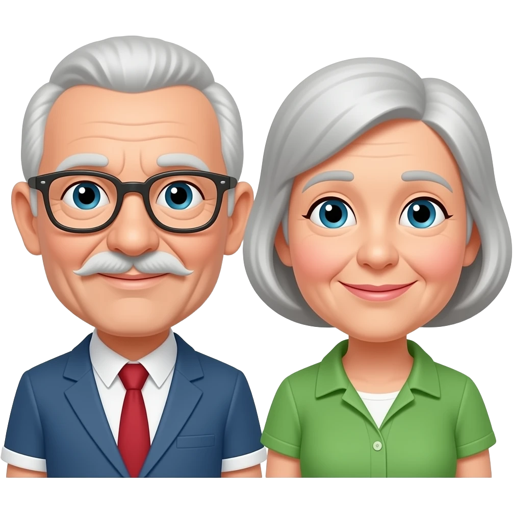 grands parents, pas de moustache emoji