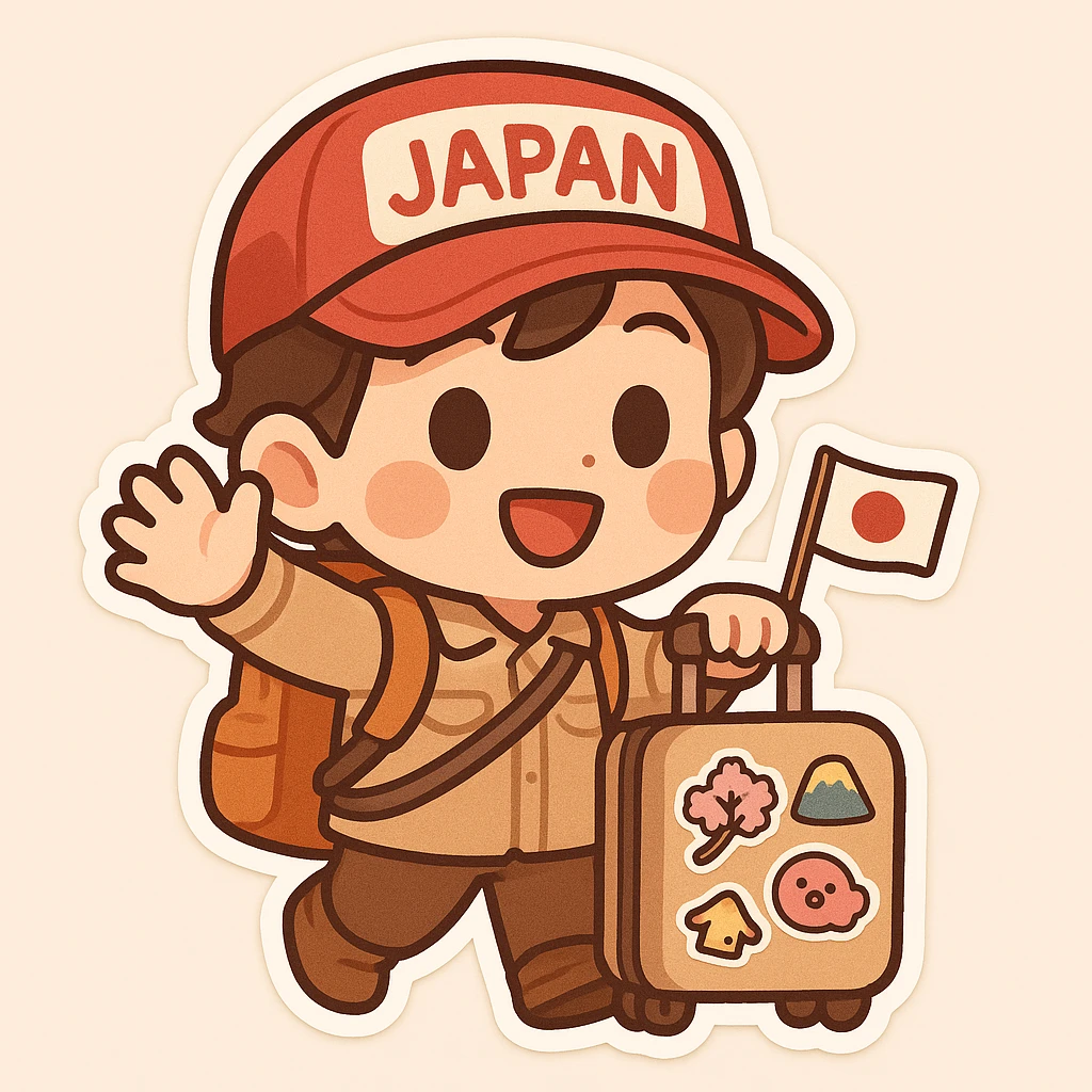 sticker conmemorating landing in japan emoji