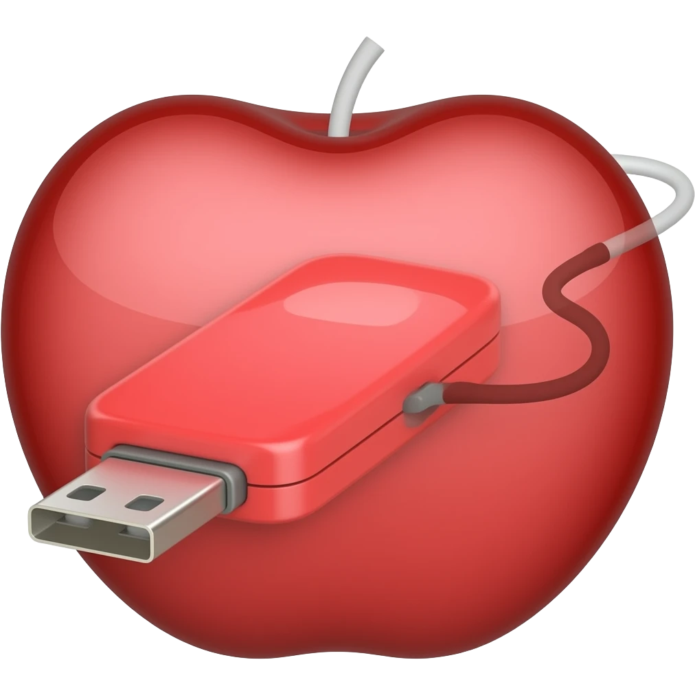 disque dur moderne apple rouge emoji