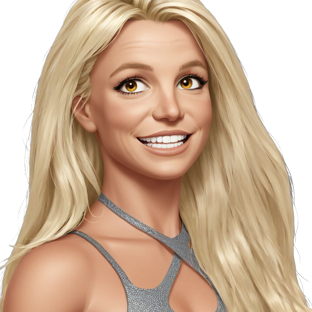 blonde girl with a smile emoji