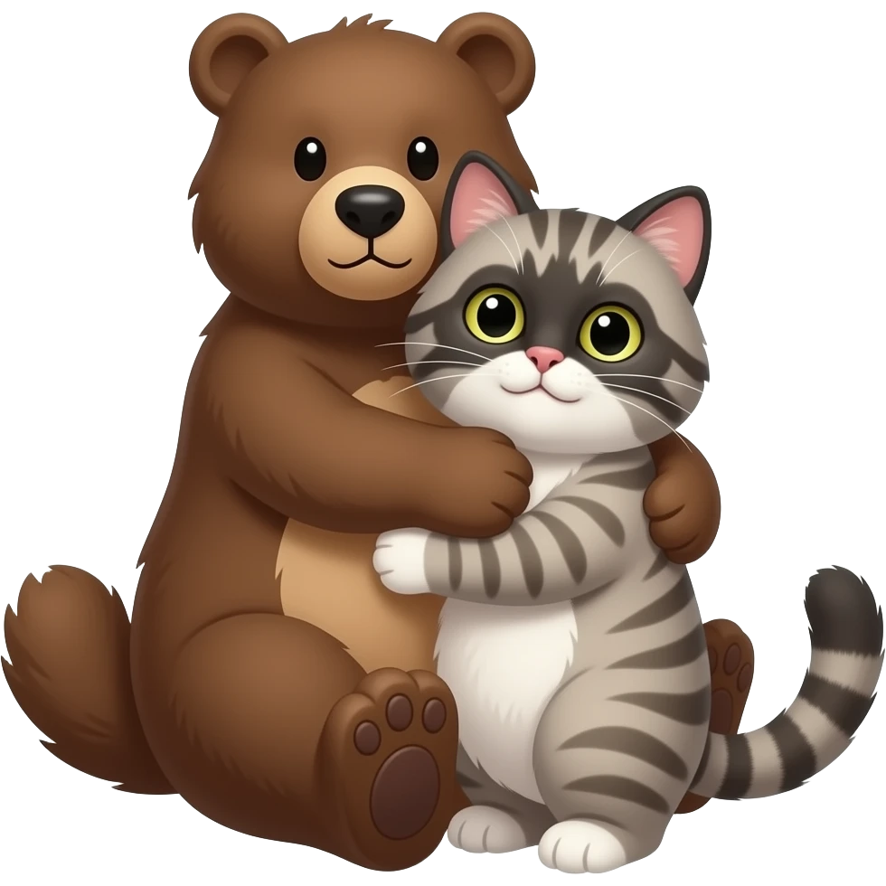 Pallas cat love bear emoji