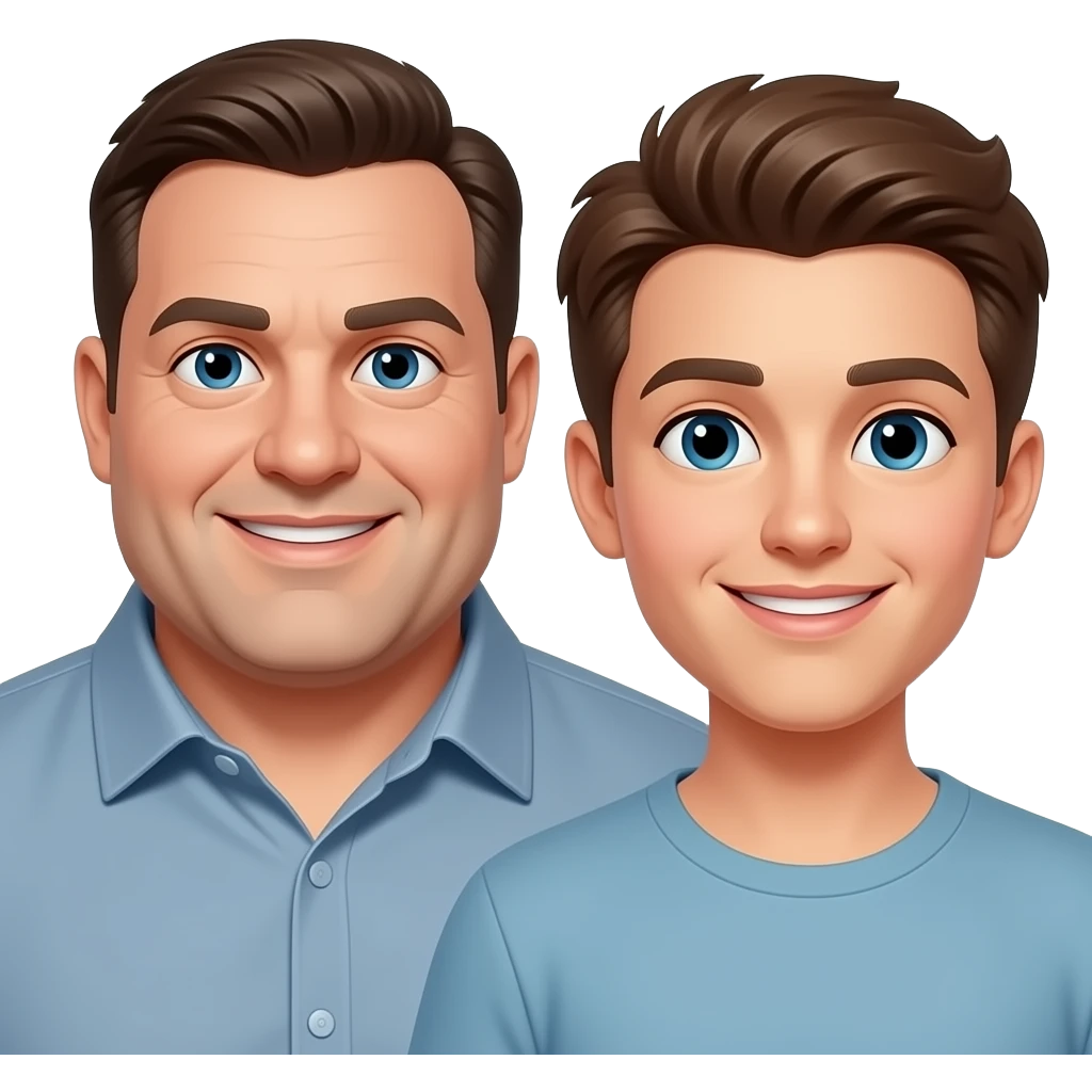 Older Fat Gay Daddy and Twink emoji