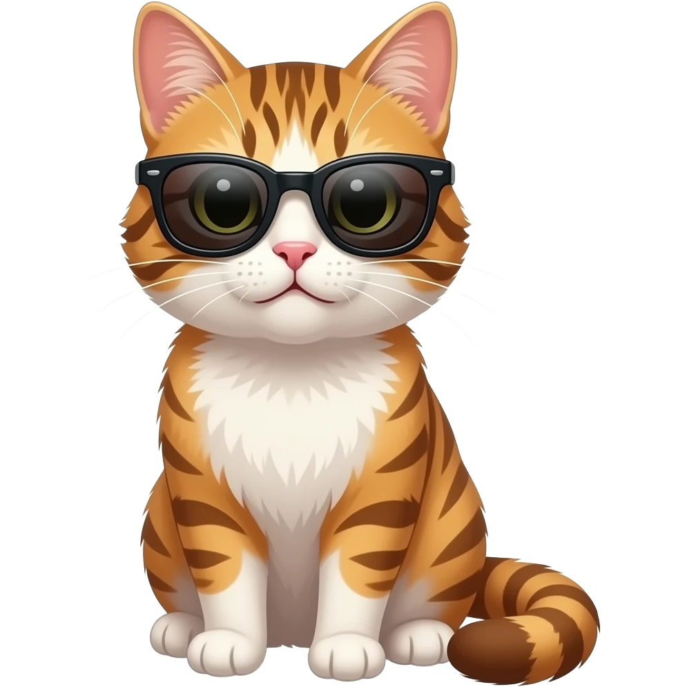 Cat wearing sunglasses emoji