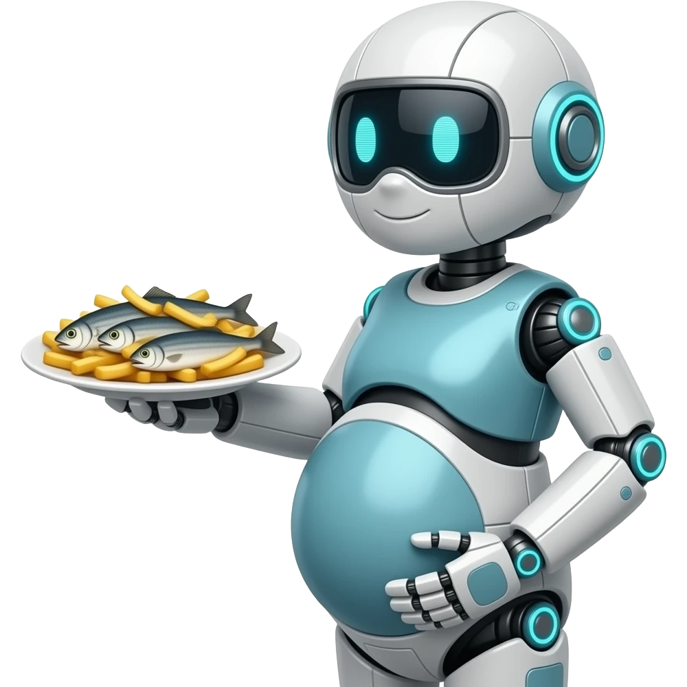 robô pregnant fish and chips emoji