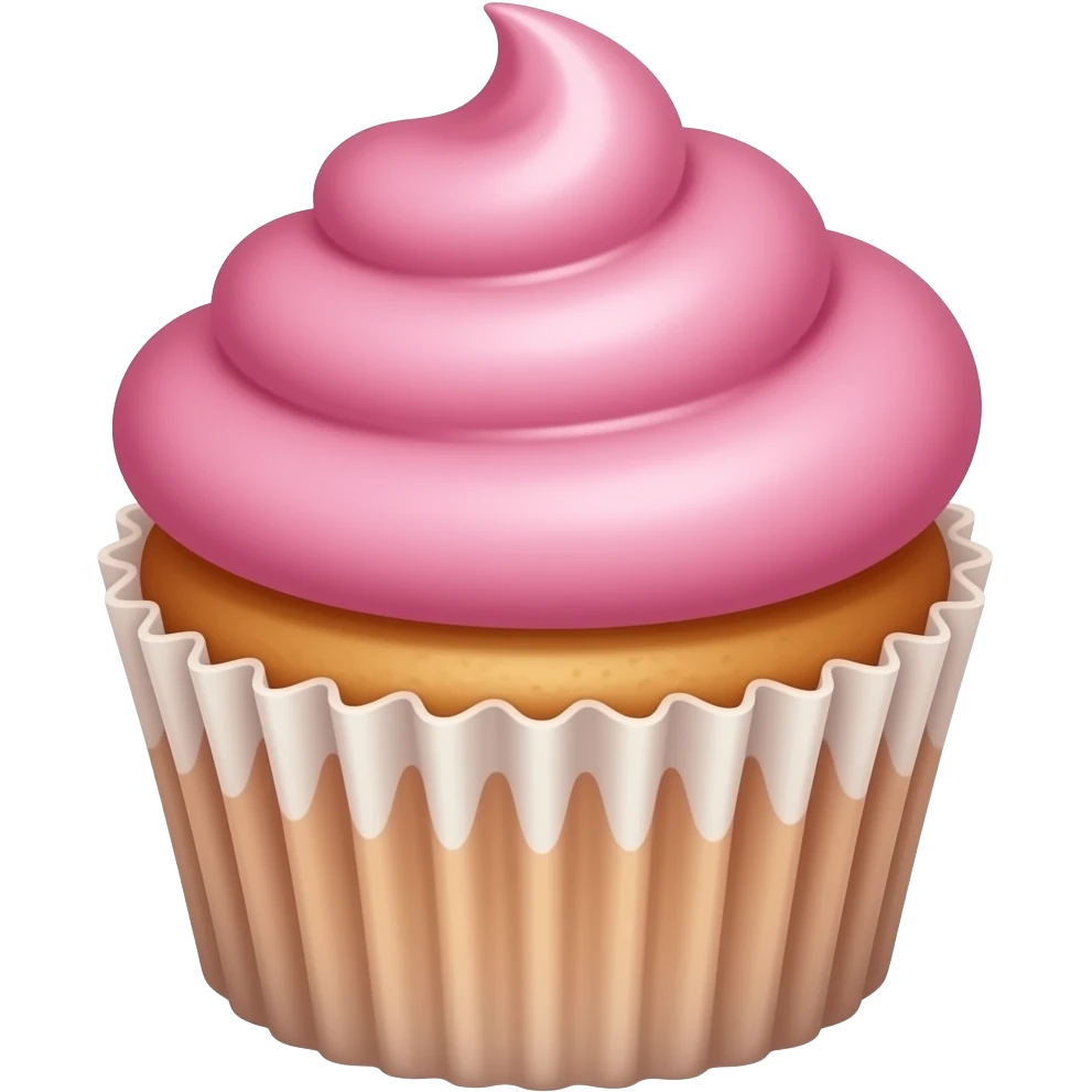 Cupcake with pink icing emoji