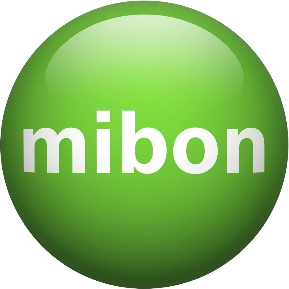 Green ball with a text mibon emoji