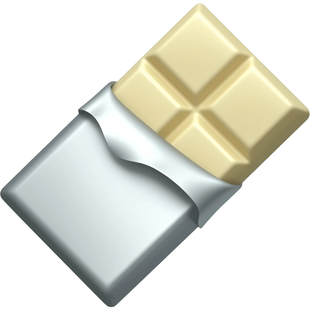 Emoji de tableta de chocolate blanco emoji