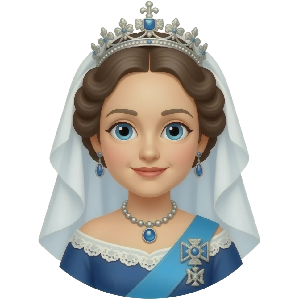 queen victoria with  a white background emoji