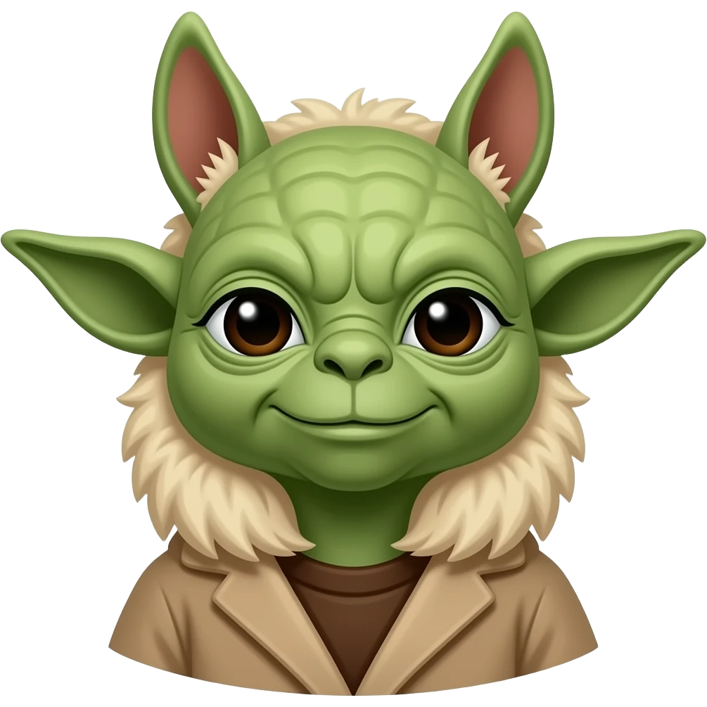 Yoda with llama emoji