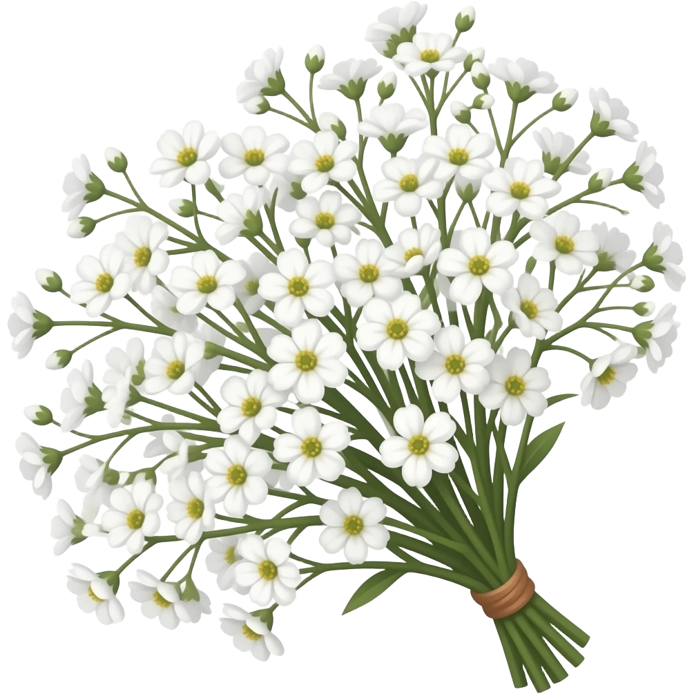 باقة جيبسوفيليا لون ابيض emoji