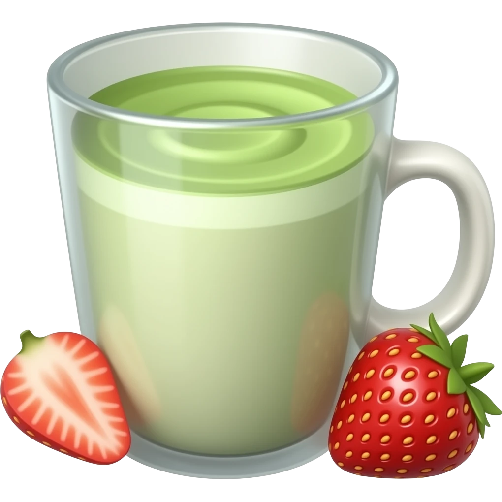 Strawberry matcha emoji