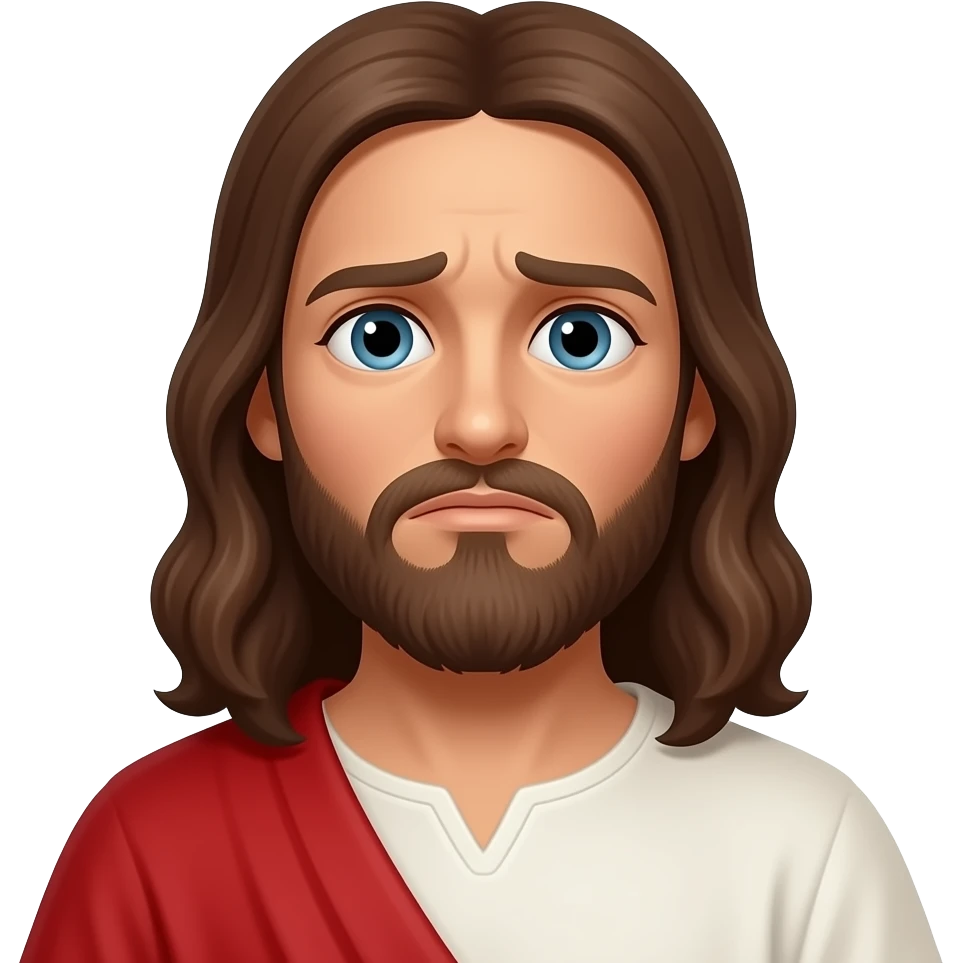 Jesus concerned emoji