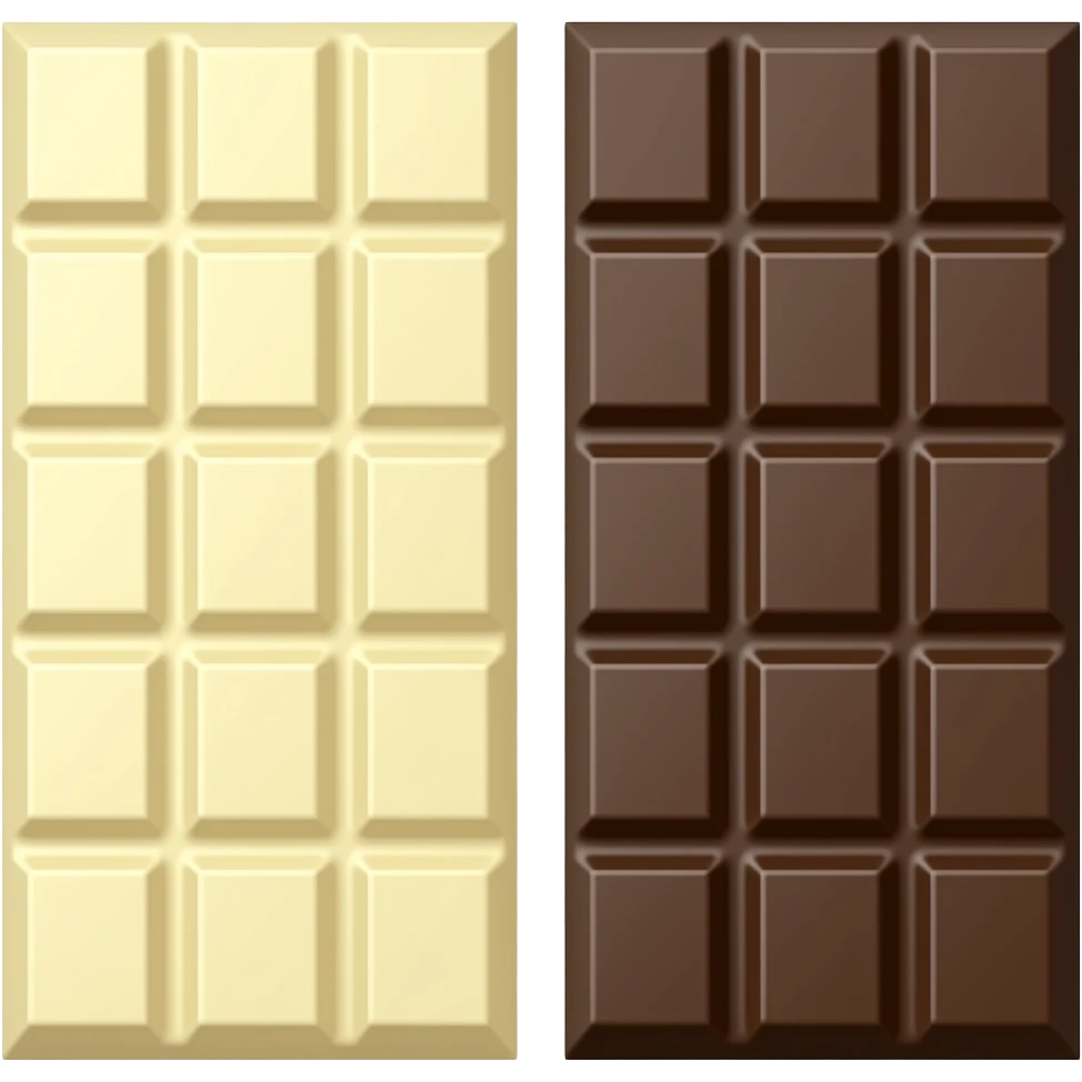Emoji chocolat blanc et noir emoji