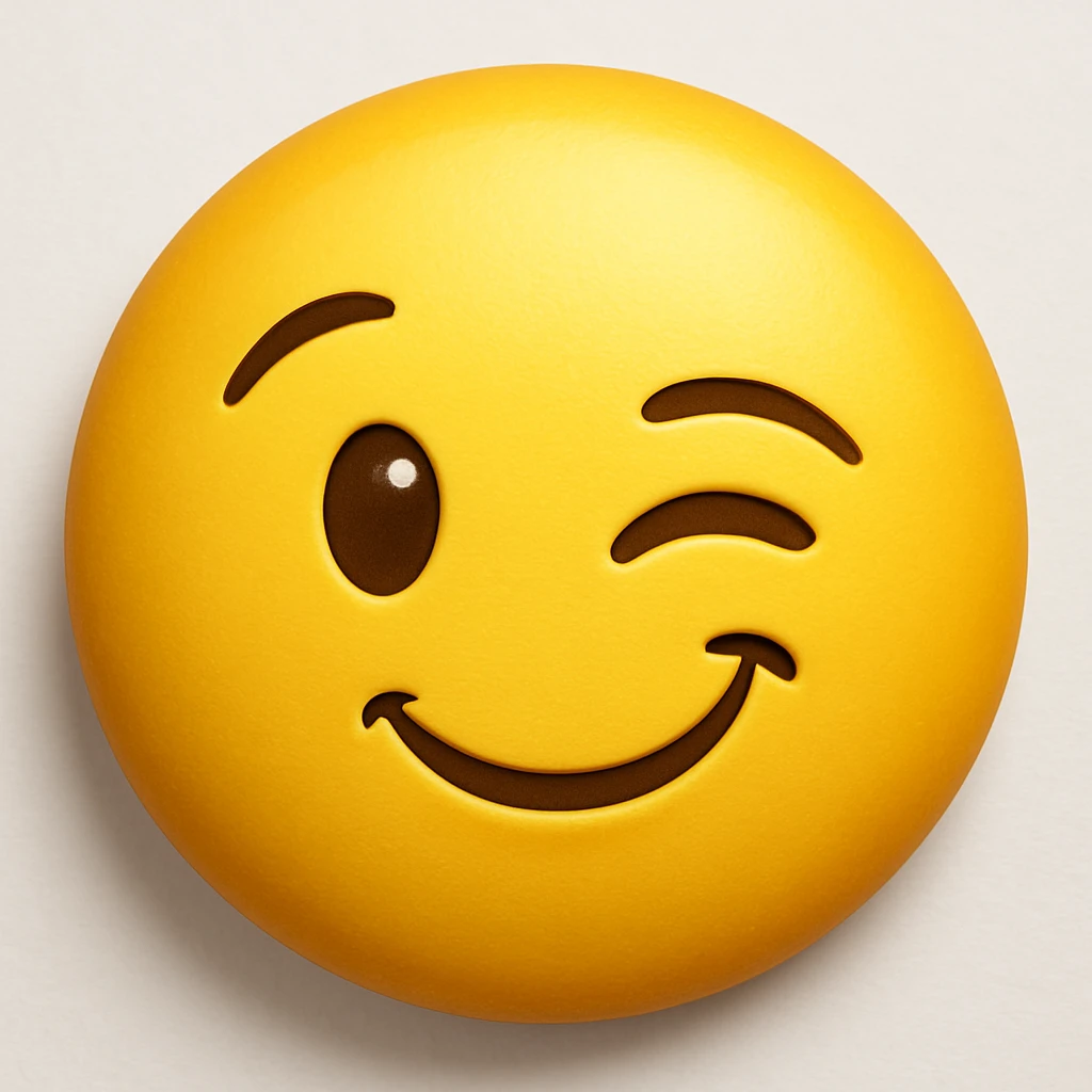 yellow emoji with a flirty face emoji