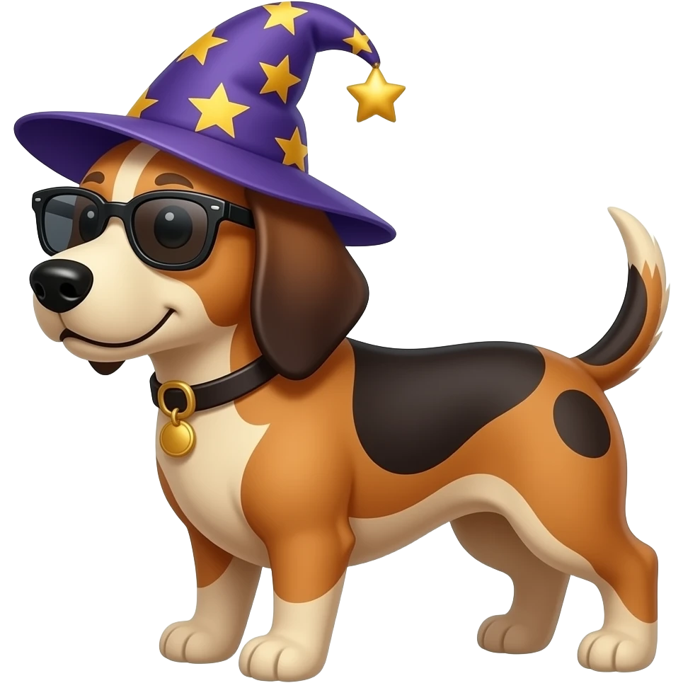 Dog wizard with sunglasses kurtzhaar emoji