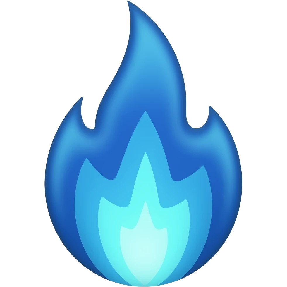 Blue flame emoji