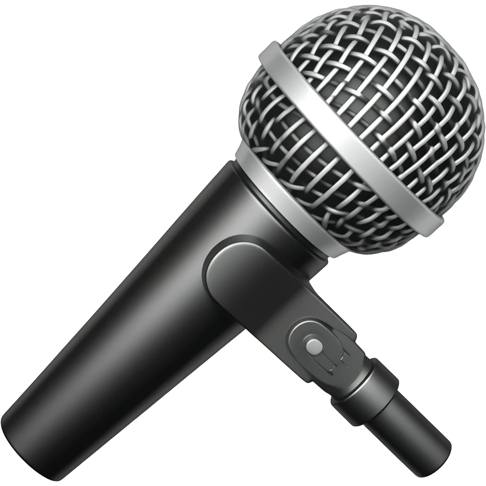 Microfono negro y blanco emoji