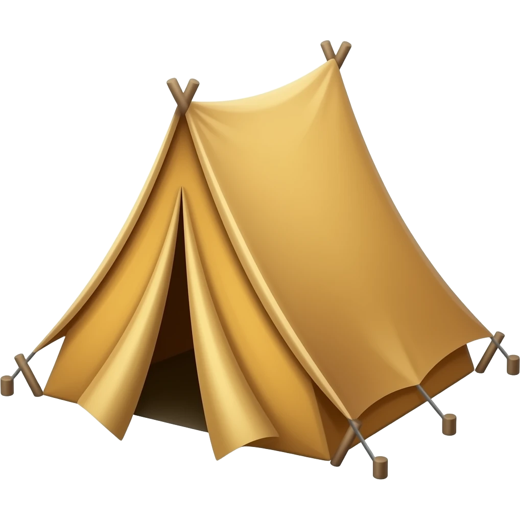 camp essentials tent emoji