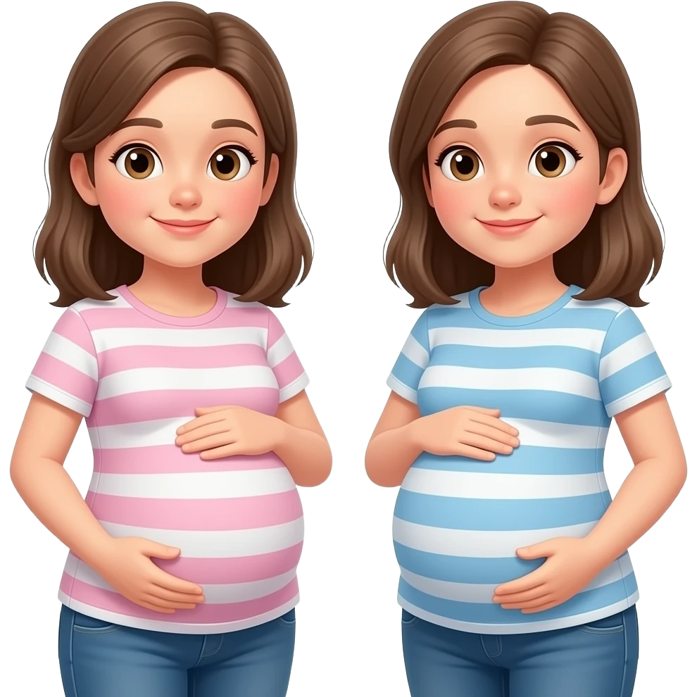 Emota nastolatek chłopak w ciąży bliźniaki w brzuchu emoji