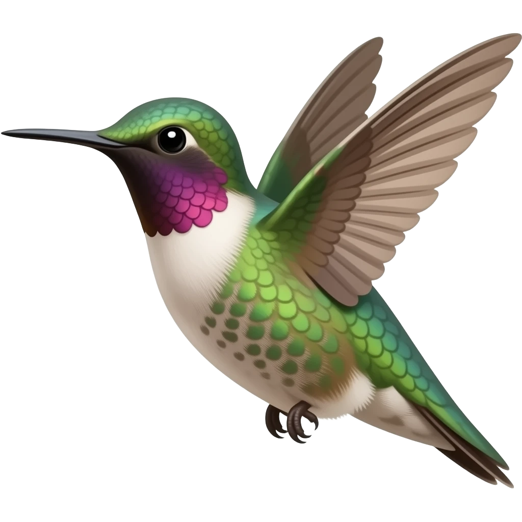 a ruby throated hummingbird emoji