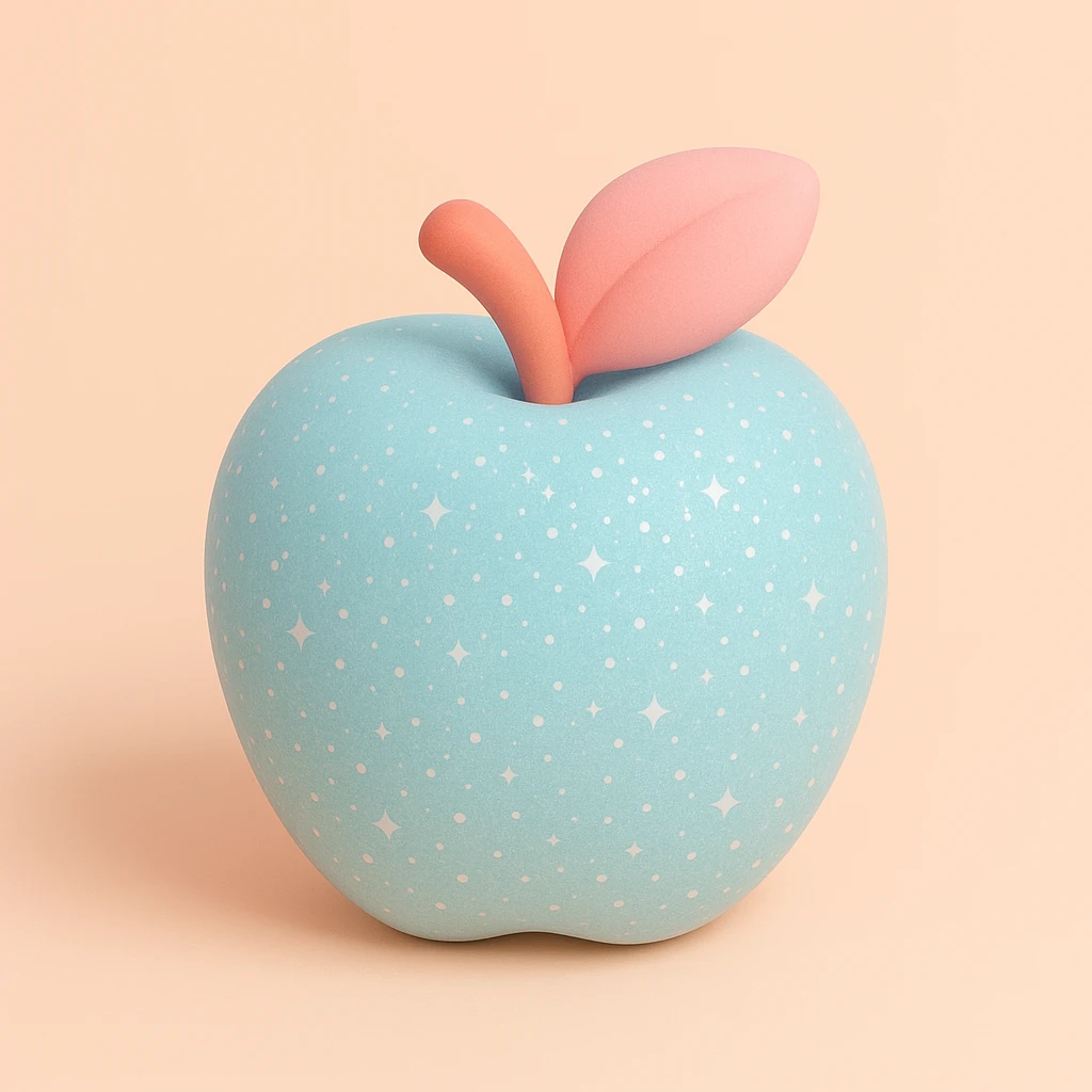 glitter green apple emoji