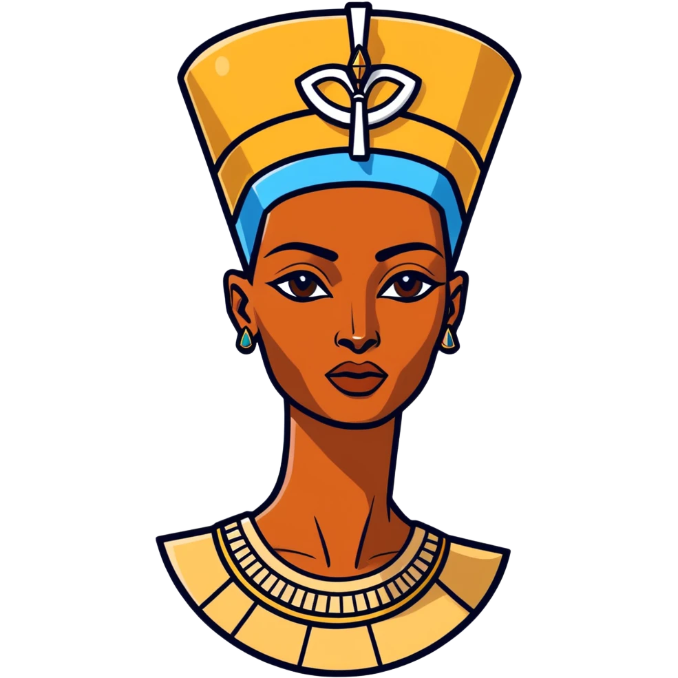 Brown skinned Nefertiti ￼ emoji