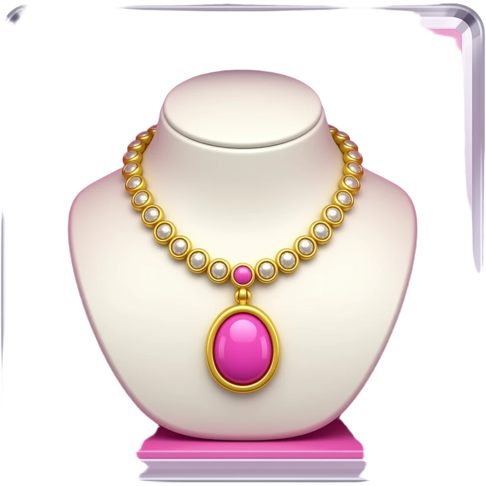 yellow pink jewelry inside display inspired by Barbie colour palette emoji