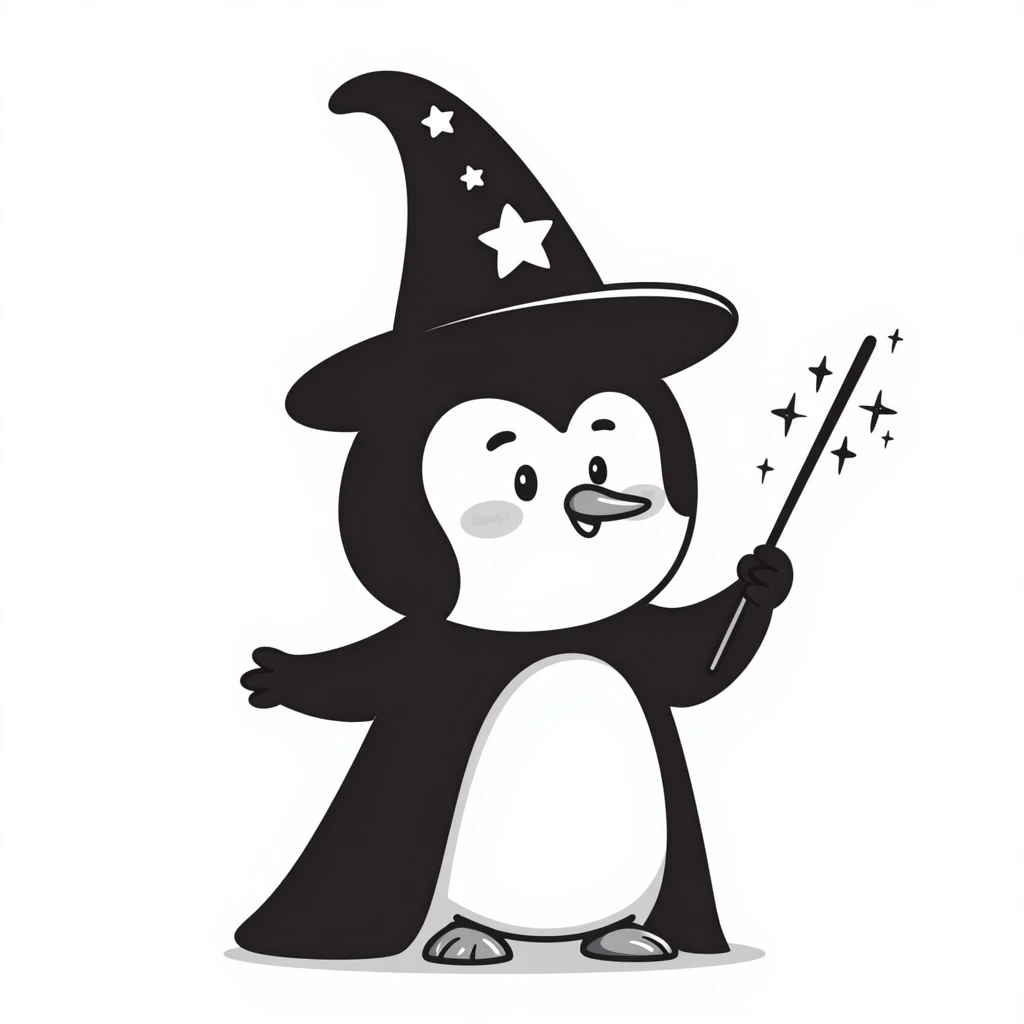 Penguin Wizard emoji