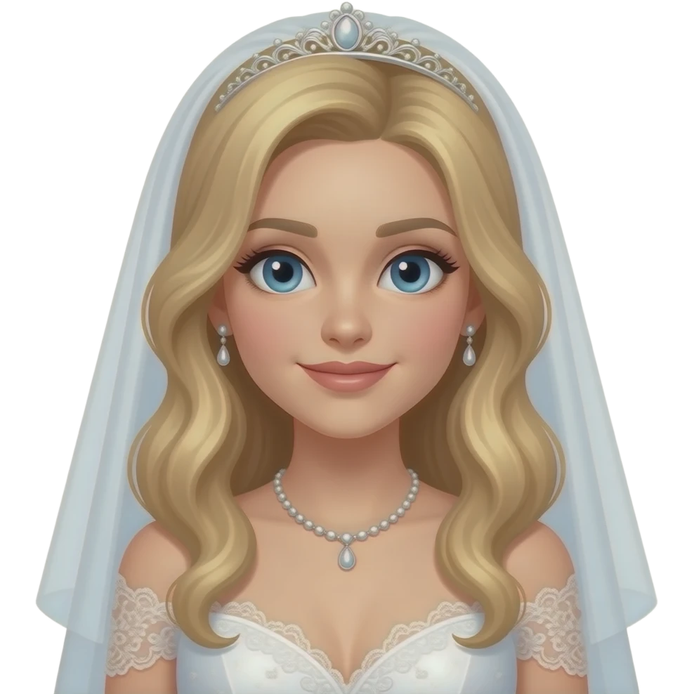 glow bride with blonde highlights emoji