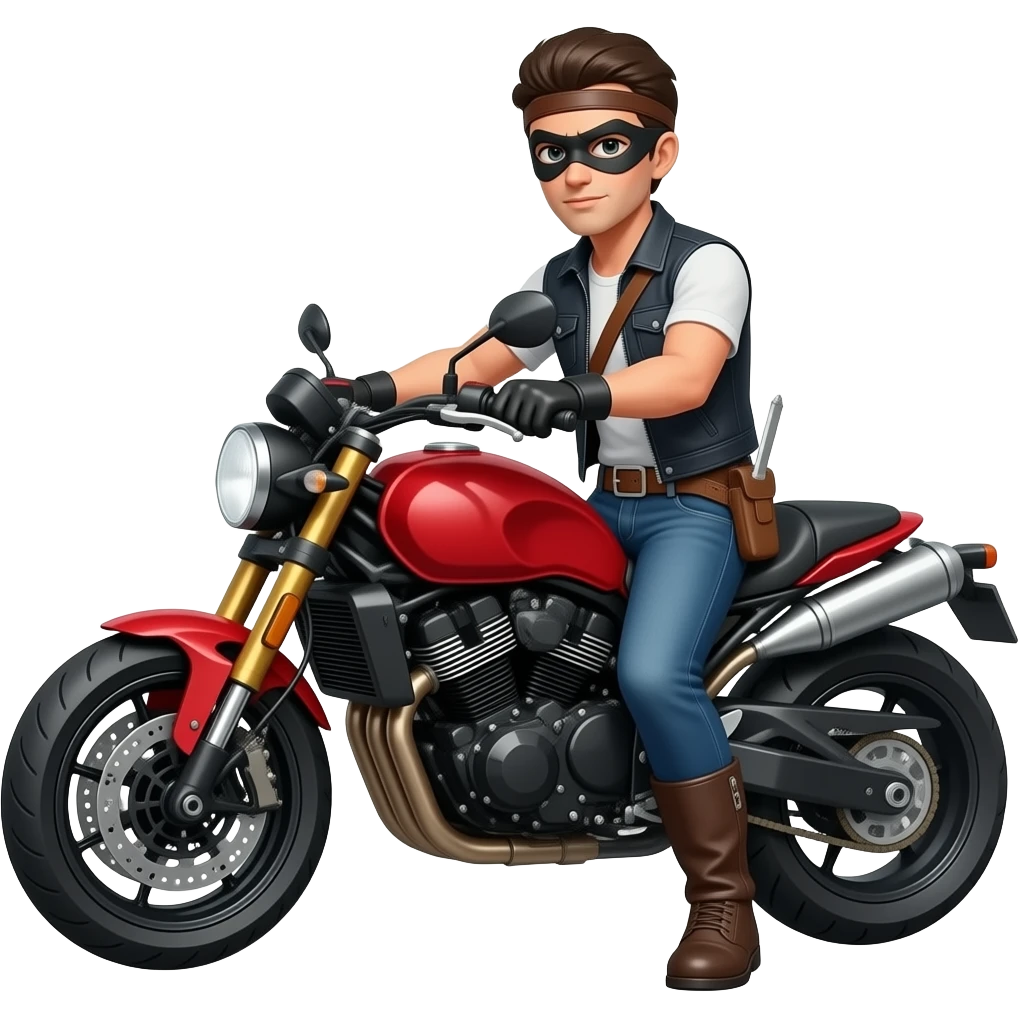 Un bandido con una moto y que sea morocho emoji