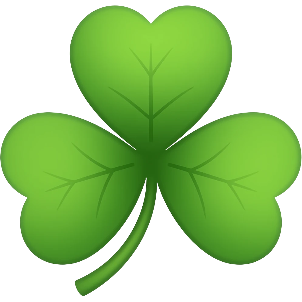 trèfle à quatre feuilles emoji