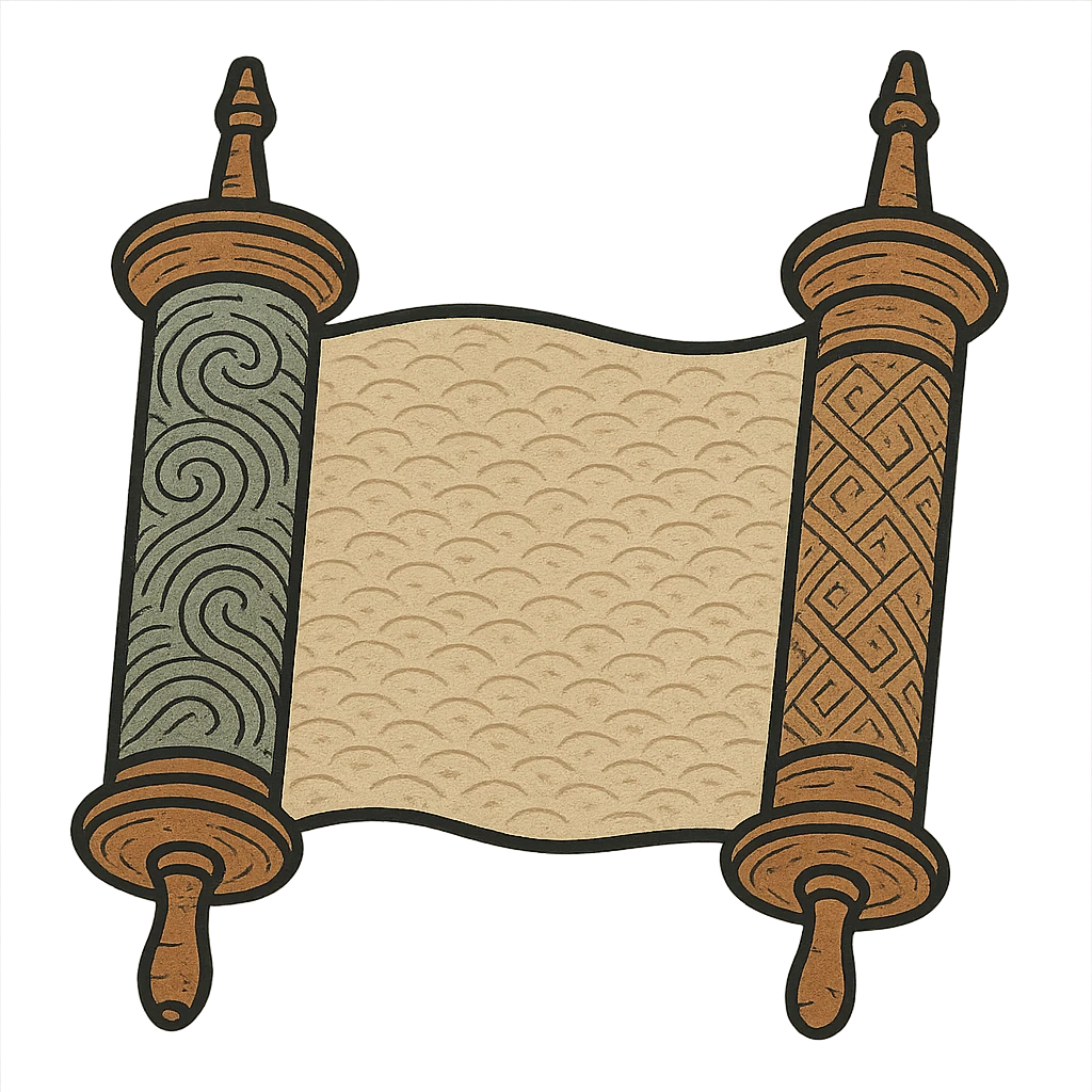 Closed Torah scroll on a transparent background emoji